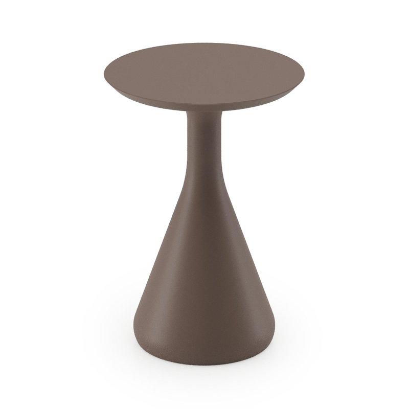 Bomero bijzettafel in taupe aluminium - Dia. 34.3 x - Dia. 34 x H 46 cm