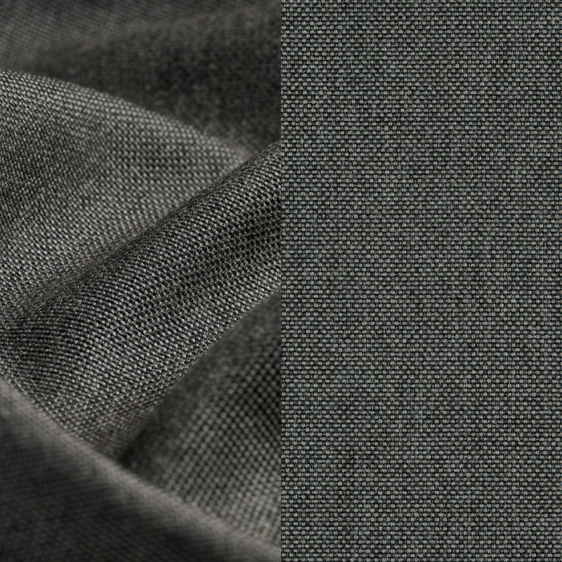 Bomero loungehoek in zwart aluminium met natte dark taupe all weather sunbrella® luxe kussen