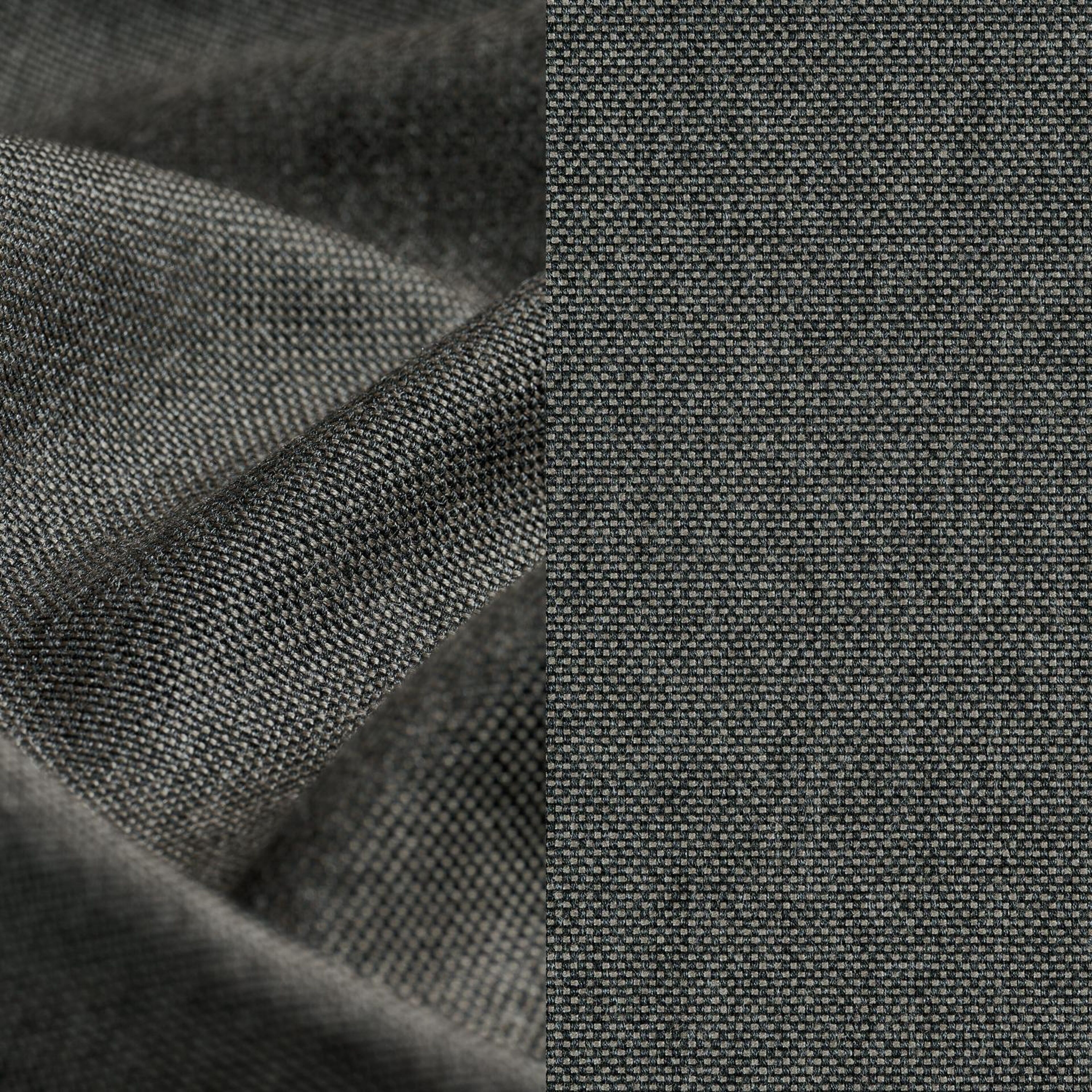 Pagino loungehoek in zwart aluminium met natte dark taupe all weather sunbrella® luxe kussens