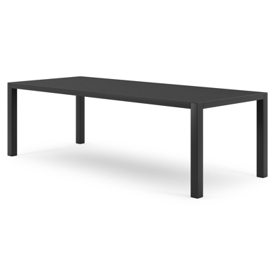 Como tuintafel in zwart aluminium en volkeramiek nero black - L 240 x B 100 x H 75 cm