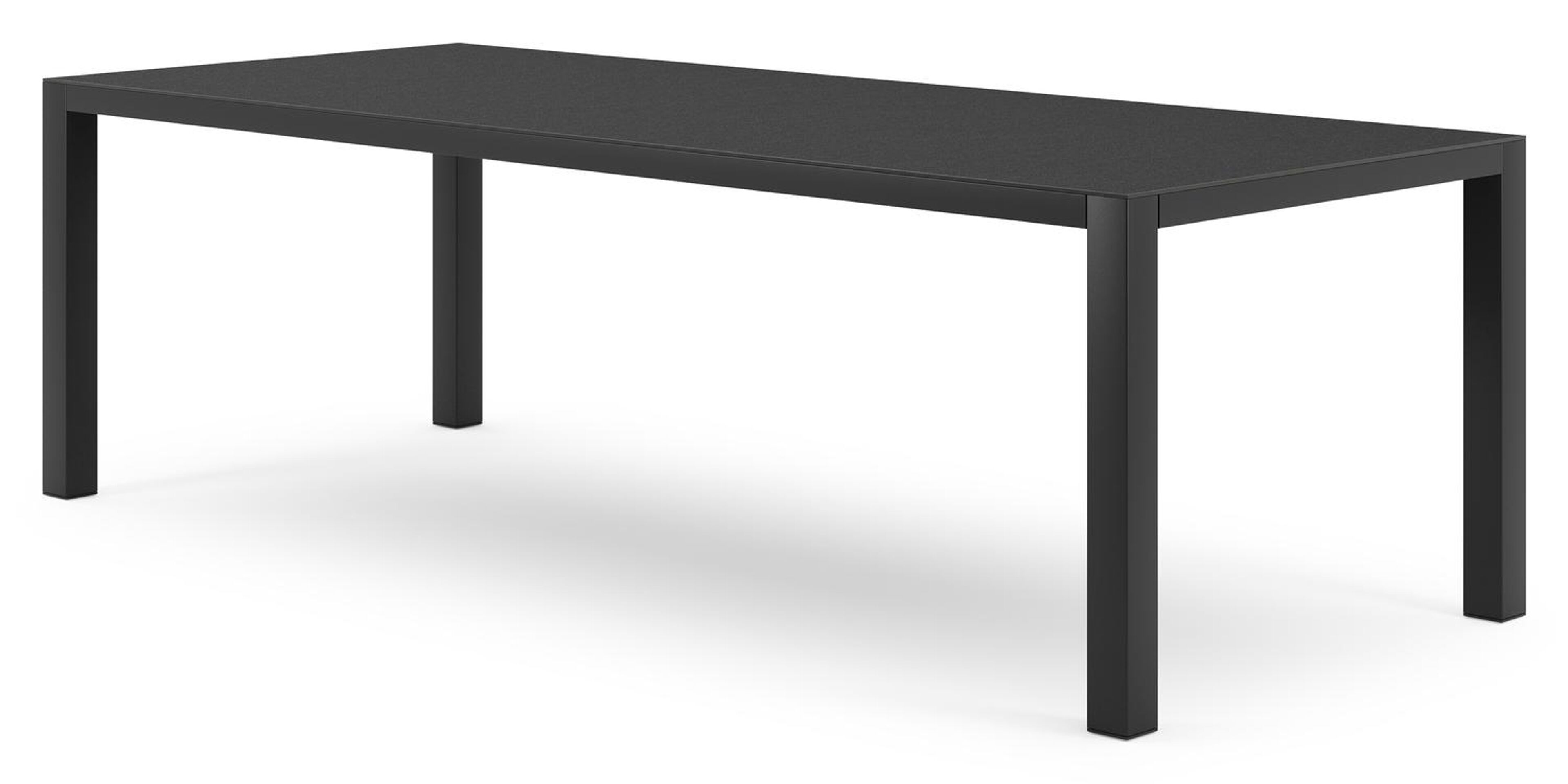 Como tuintafel in zwart aluminium en volkeramiek nero black - L 240 x B 100 x H 75 cm