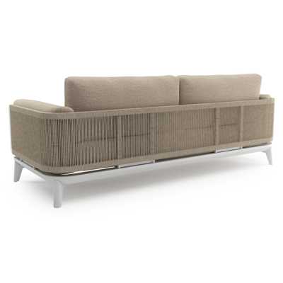 Mosa loungeset in wit aluminium met rustic weather+ softtouch kussens en loungetafel
