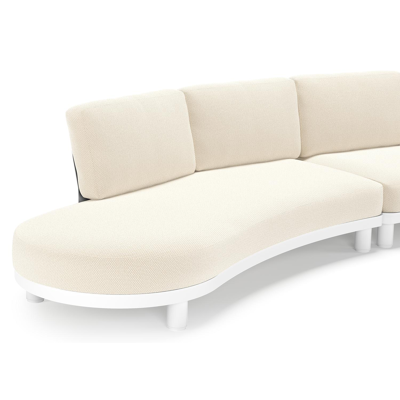 Donato loungebank in wit aluminium met all weather cosytica Althea Off White kussen