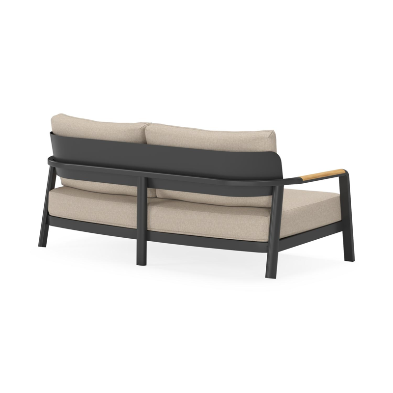 Salamanca loungeset in zwart aluminium en met desert weather+ softtouch kussens