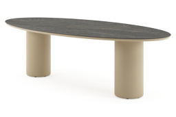 Ovaal - L 260 x B 125 x H 73.5 cm