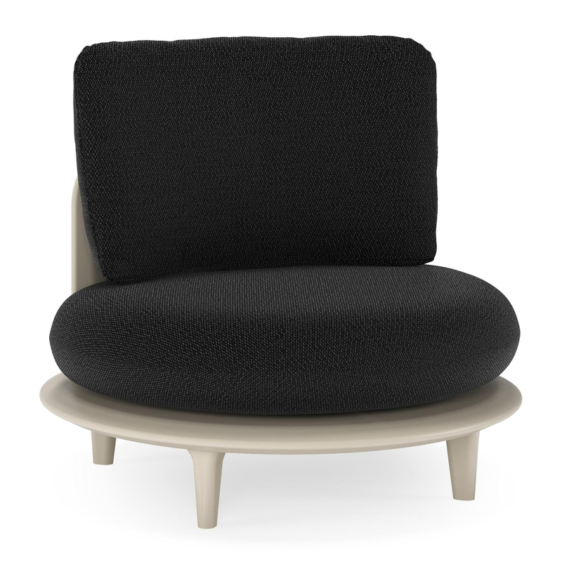 Bomero loungestoel in beige aluminium met lopi baribal all weather sunbrella® luxe kussen