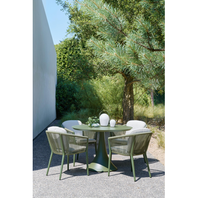 Fano tuintafel in groen aluminium - Dia. 110 x H 75 cm