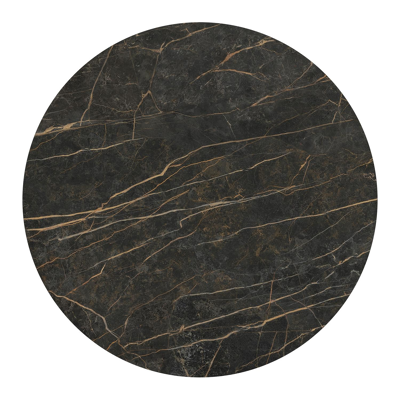 Table de jardin Fano en aluminium noir et céramique pleine black obsession - Dia. 130 x H 75 cm