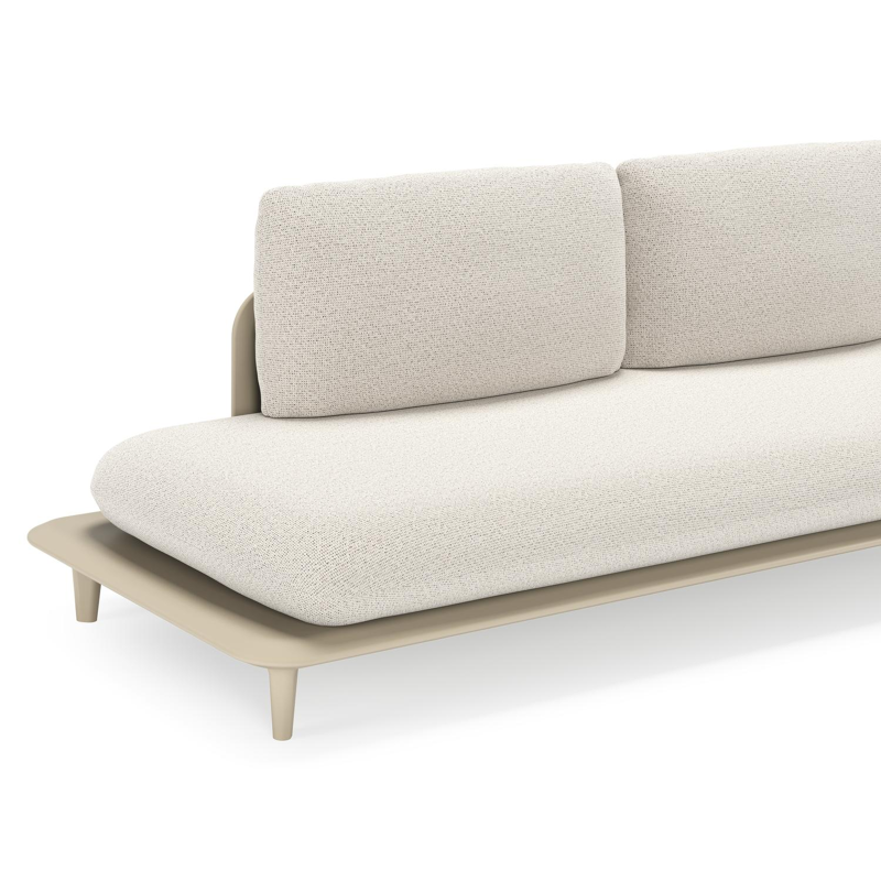 Bomero loungehoek in beige aluminium met firenze natural all weather solica kussen