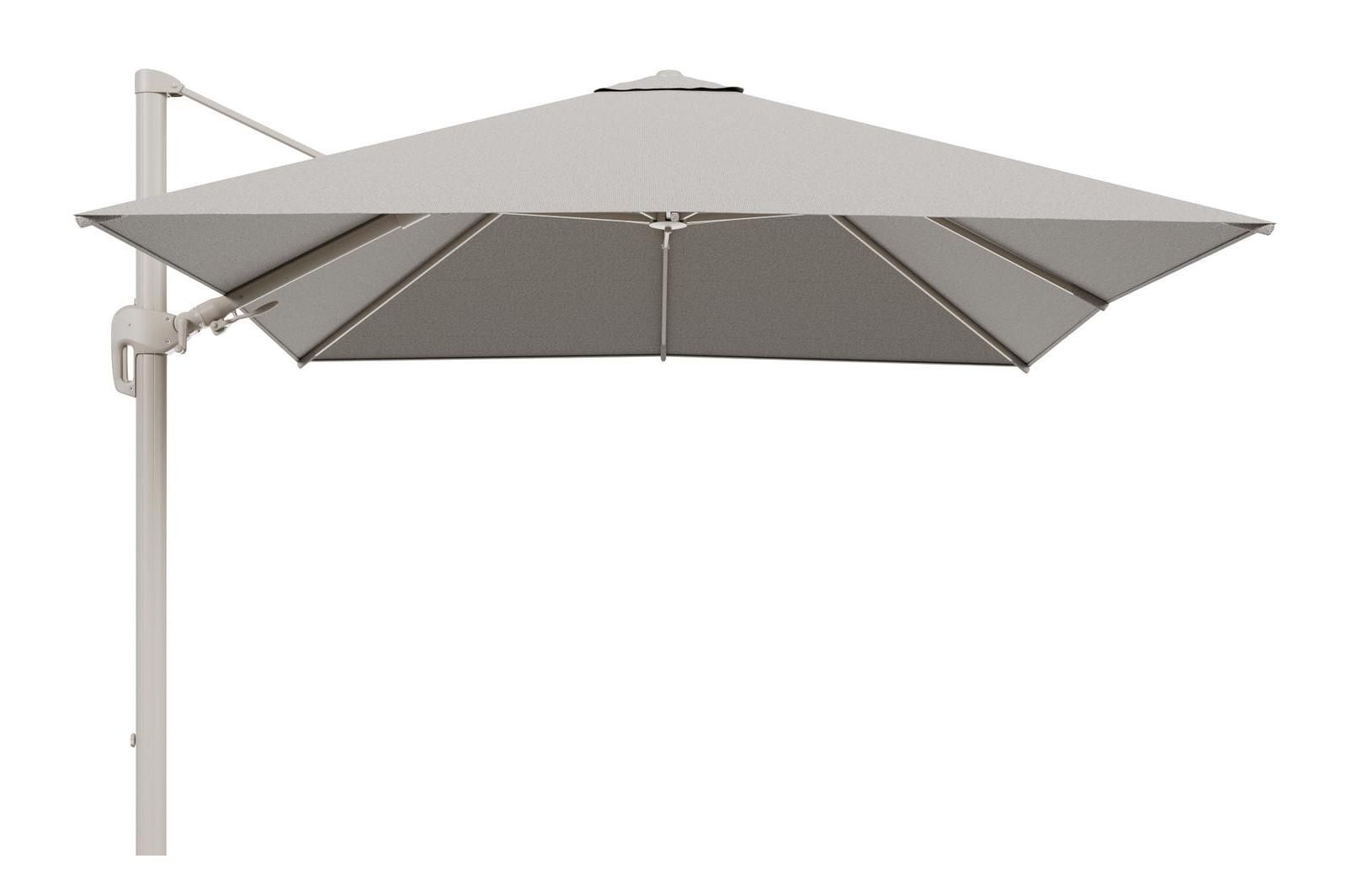 Parasol pendant Rufina avec fonction tilt en aluminium beige et toile de parasol en All Weather Solica Firenze Sand  - Lg.1 300 x Lg.2 300 cm (sans pied de parasol