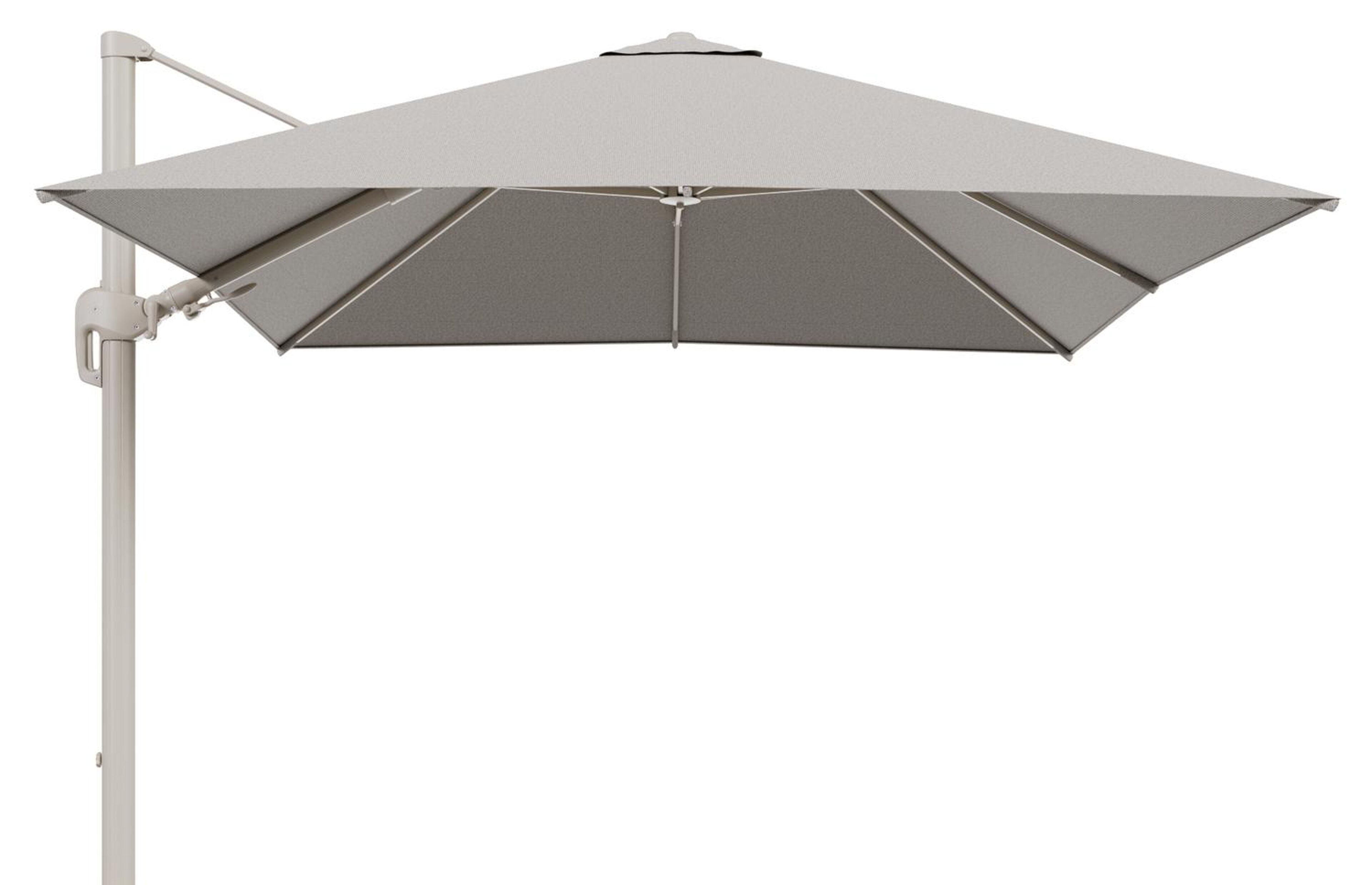 Parasol pendant Rufina avec fonction tilt en aluminium beige et toile de parasol en All Weather Solica Firenze Sand  - Lg.1 300 x Lg.2 300 cm (sans pied de parasol