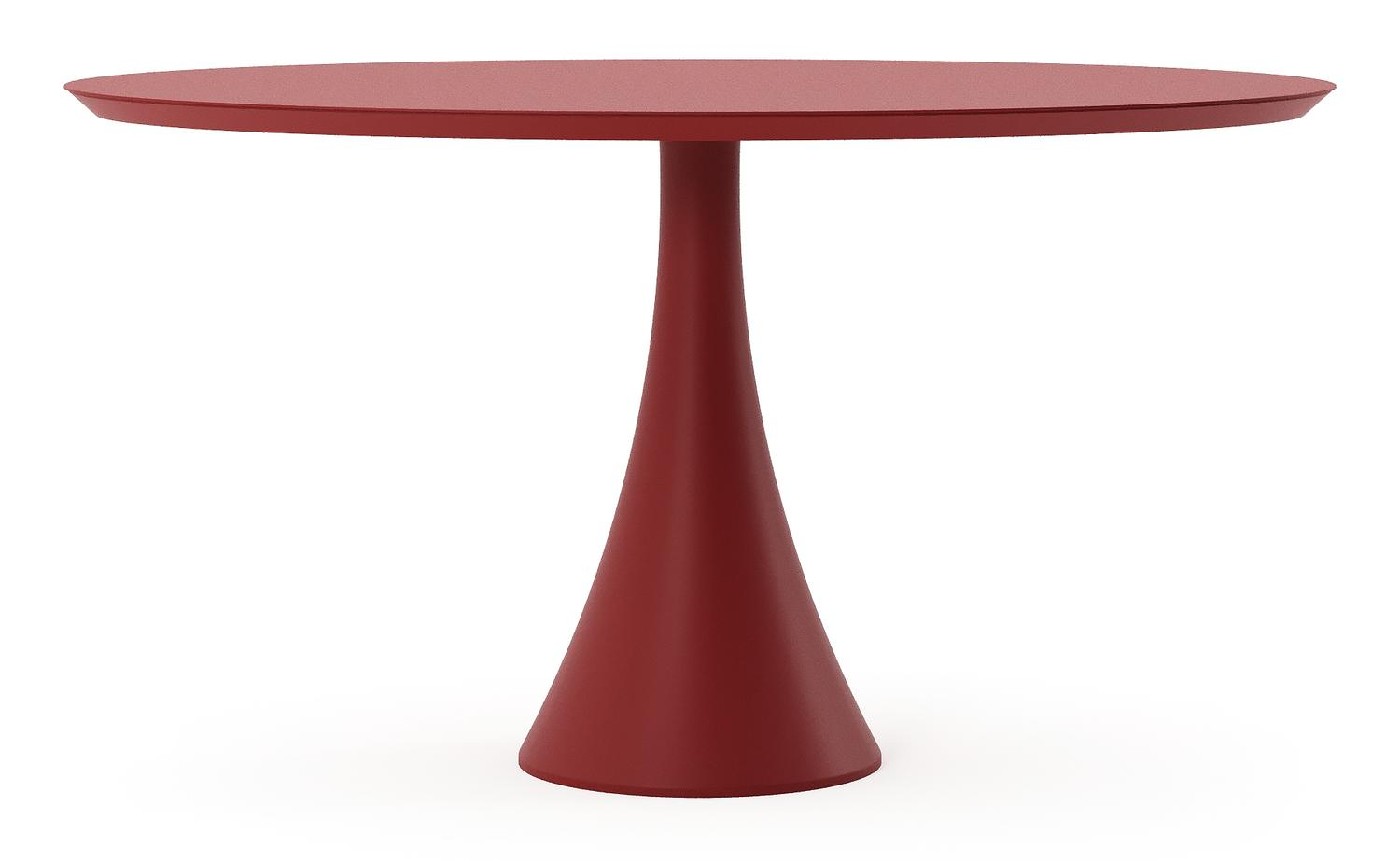 Fano tuintafel ovaal in ruby aluminium - L 140 x B 80 x H 75 cm