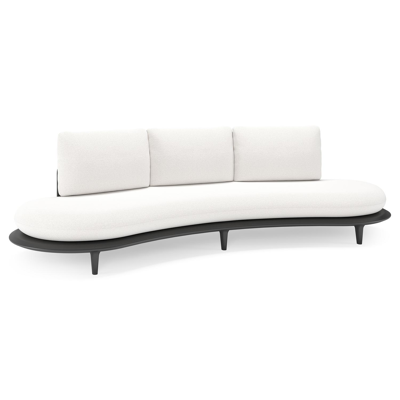 Canape de jardin Bomero en aluminium noir et coussins en all weather solica soul optik