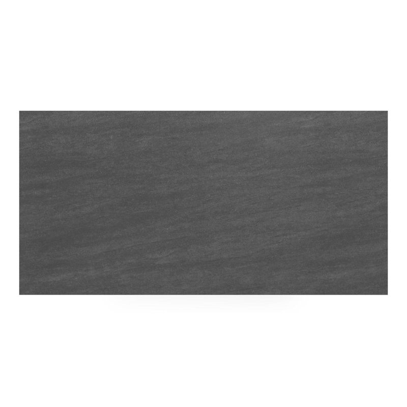 Cirello tuintafel in zwart aluminium en volkeramiek basalt black - L 200 x B 100 x H 75 cm