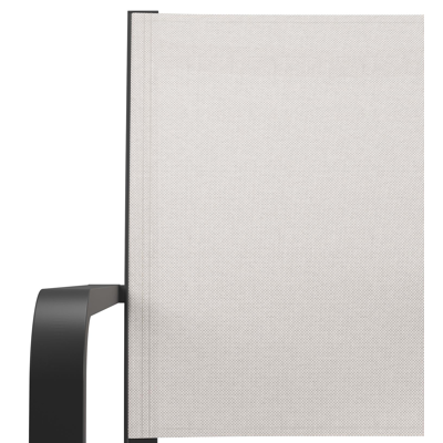 Calobra tuinstoel in zwart aluminium en beige single textilene