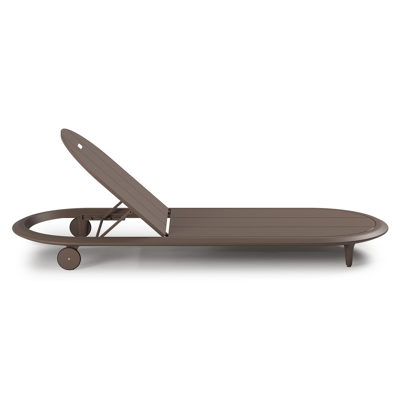 Bomero verstelbaar ligbed in wit aluminium met bora jungle all weather cosytica