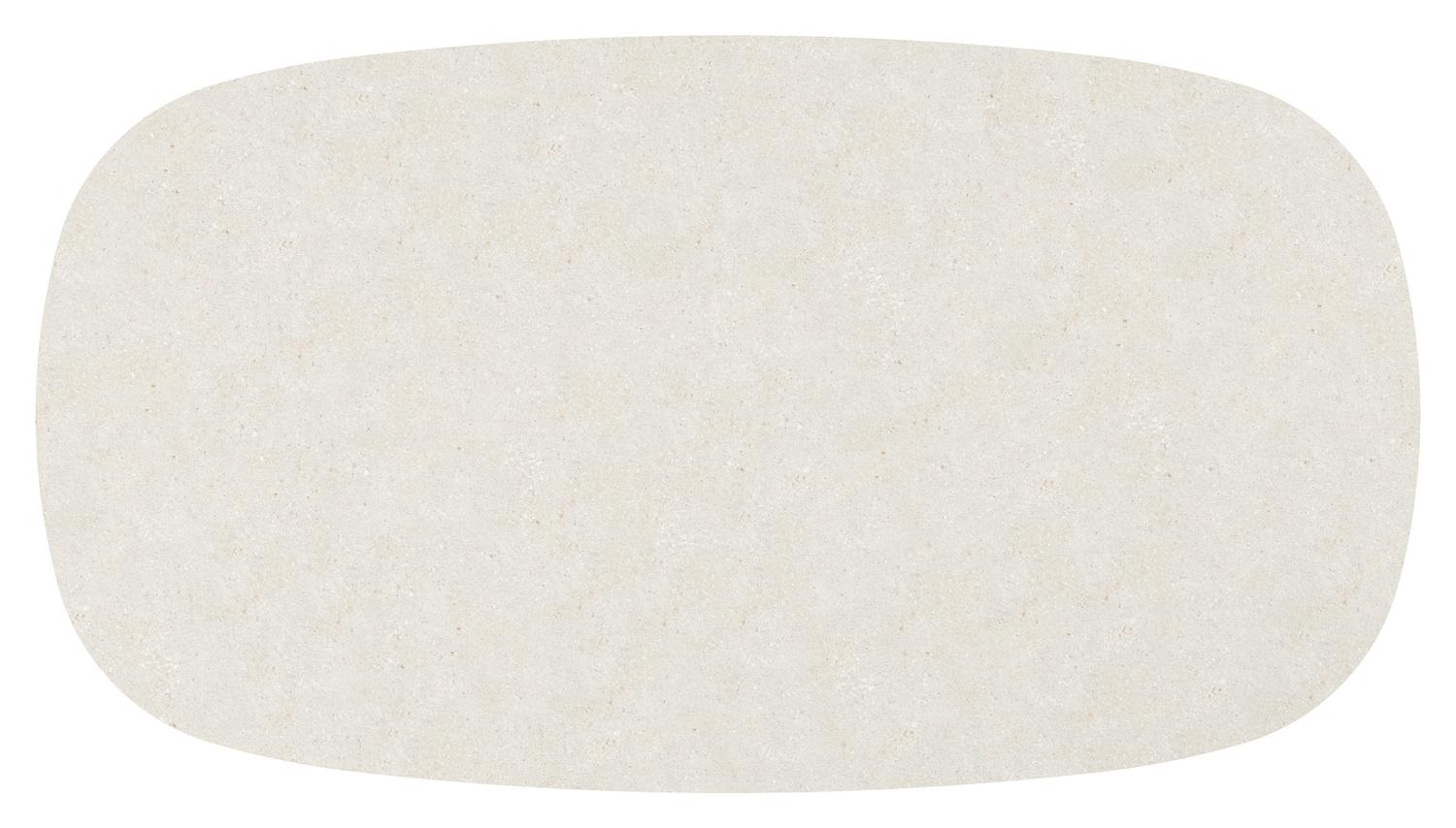 Amico tuintafel bombo xl in wit aluminium en volkeramiek Shilin - L 270 x B 148 x H 73.5 cm