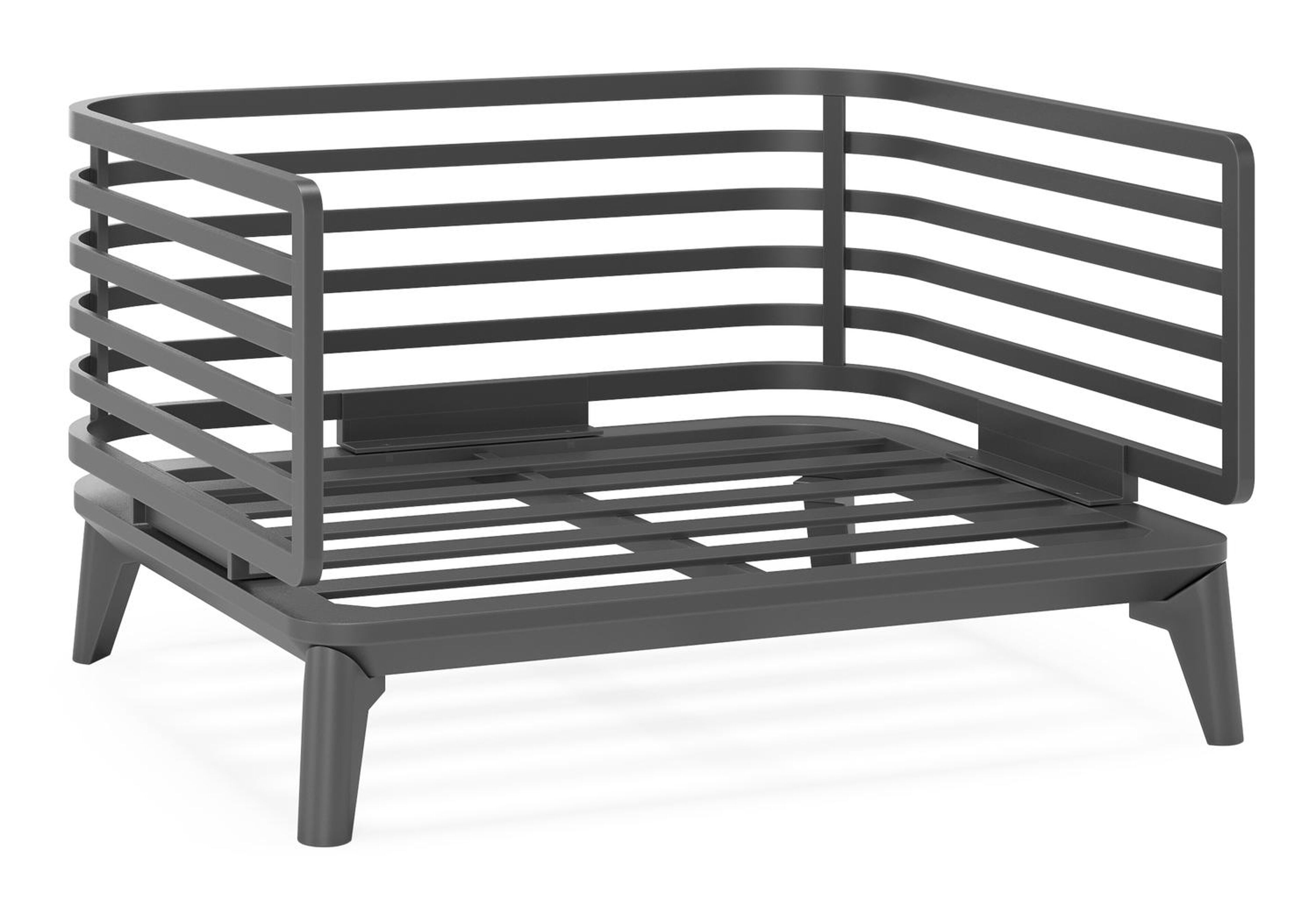Mosa loungestoel in zwart aluminium met rustic weather+ softtouch kussens