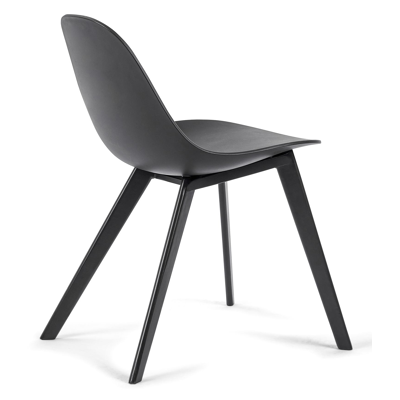 Como tuinstoel in zwart aluminium en zwart kunststof