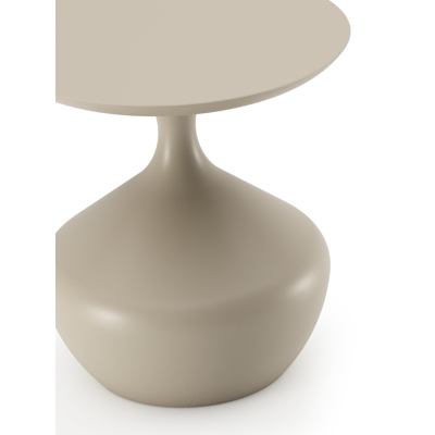 Bomero bijzettafel in beige aluminium - Dia. 48 x H 50 cm