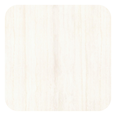 Amico tuintafel afgerond vierkant in wit aluminium en volkeramiek Travertino Bianco - L 148 x B 148 x H 73.5 cm