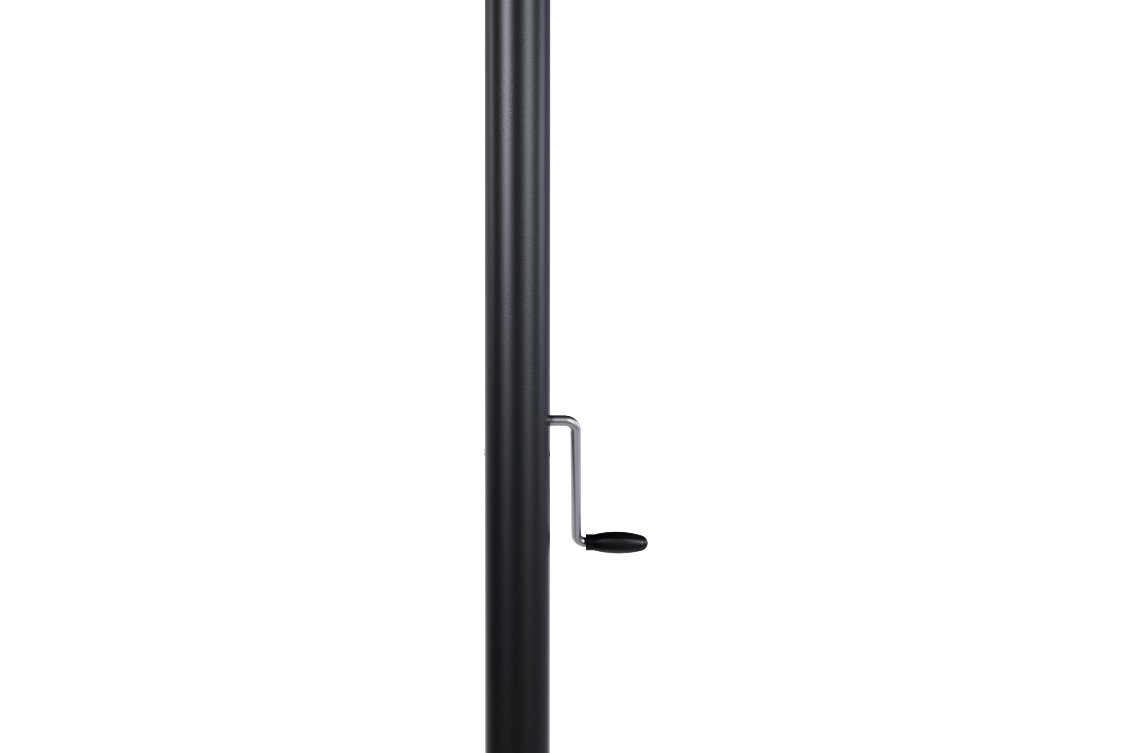 Solino staanparasol in zwart aluminium met zwart all weather sunbrella® premium parasoldoek - Dia. 400 cm (zonder voet)