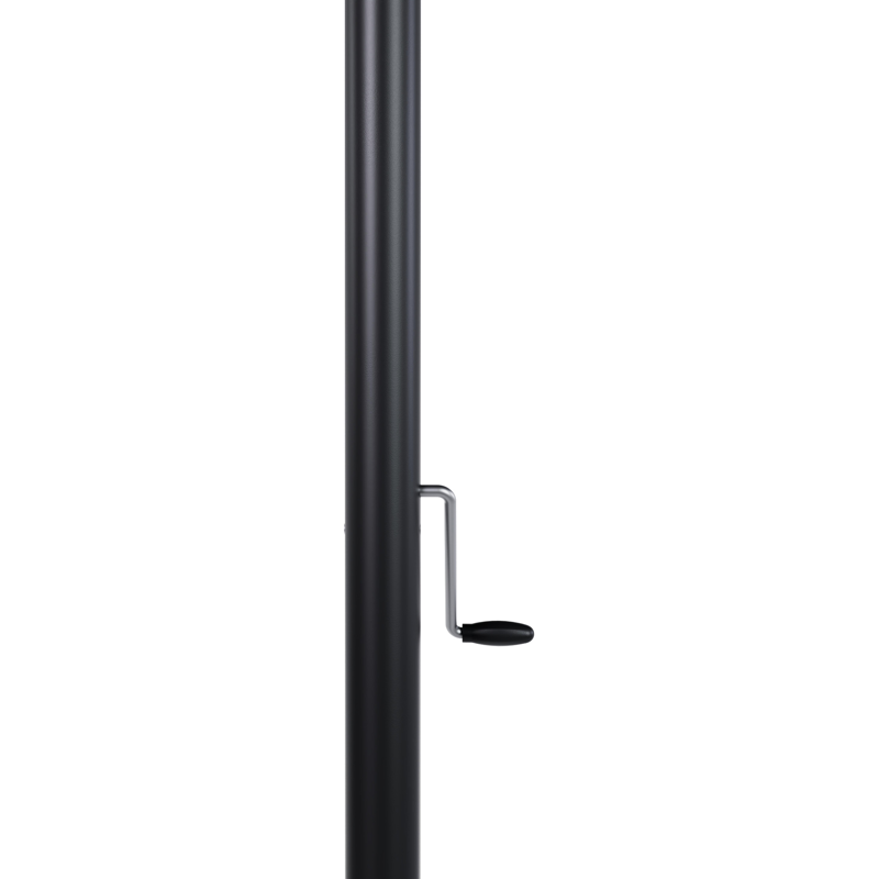 Solino staanparasol in zwart aluminium met zwart all weather sunbrella® premium parasoldoek - Dia. 400 cm (zonder voet)