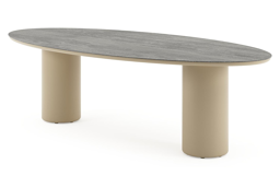 Ovaal - L 260 x B 125 x H 73.5 cm