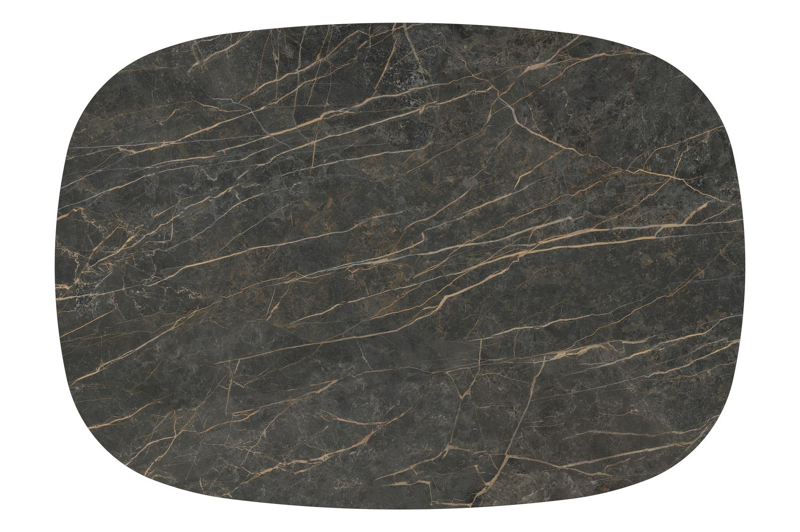 Amico tuintafel bombo xl in beige aluminium en volkeramiek Black Obsession - L 210 x B 148 x H 73.5 cm