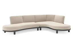 Chaise longue links + 2-zit organisch