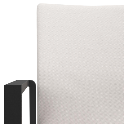 Reza rechthoekige tuinset in zwart aluminium en teak natural finish met 6 Madura tuinstoelen