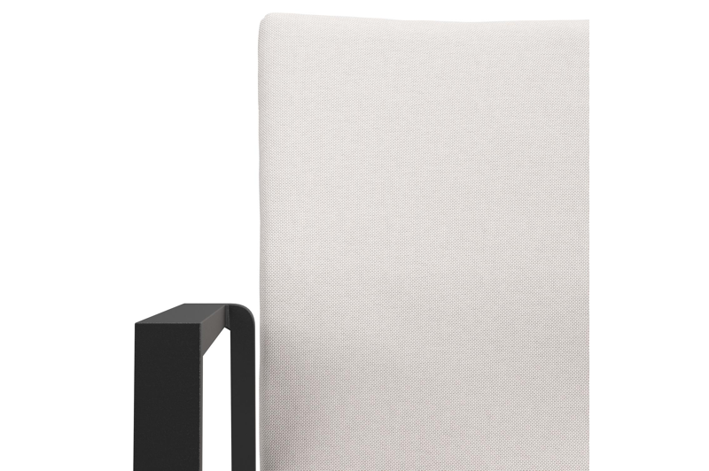 Reza rechthoekige tuinset in zwart aluminium en teak natural finish met 6 Madura tuinstoelen