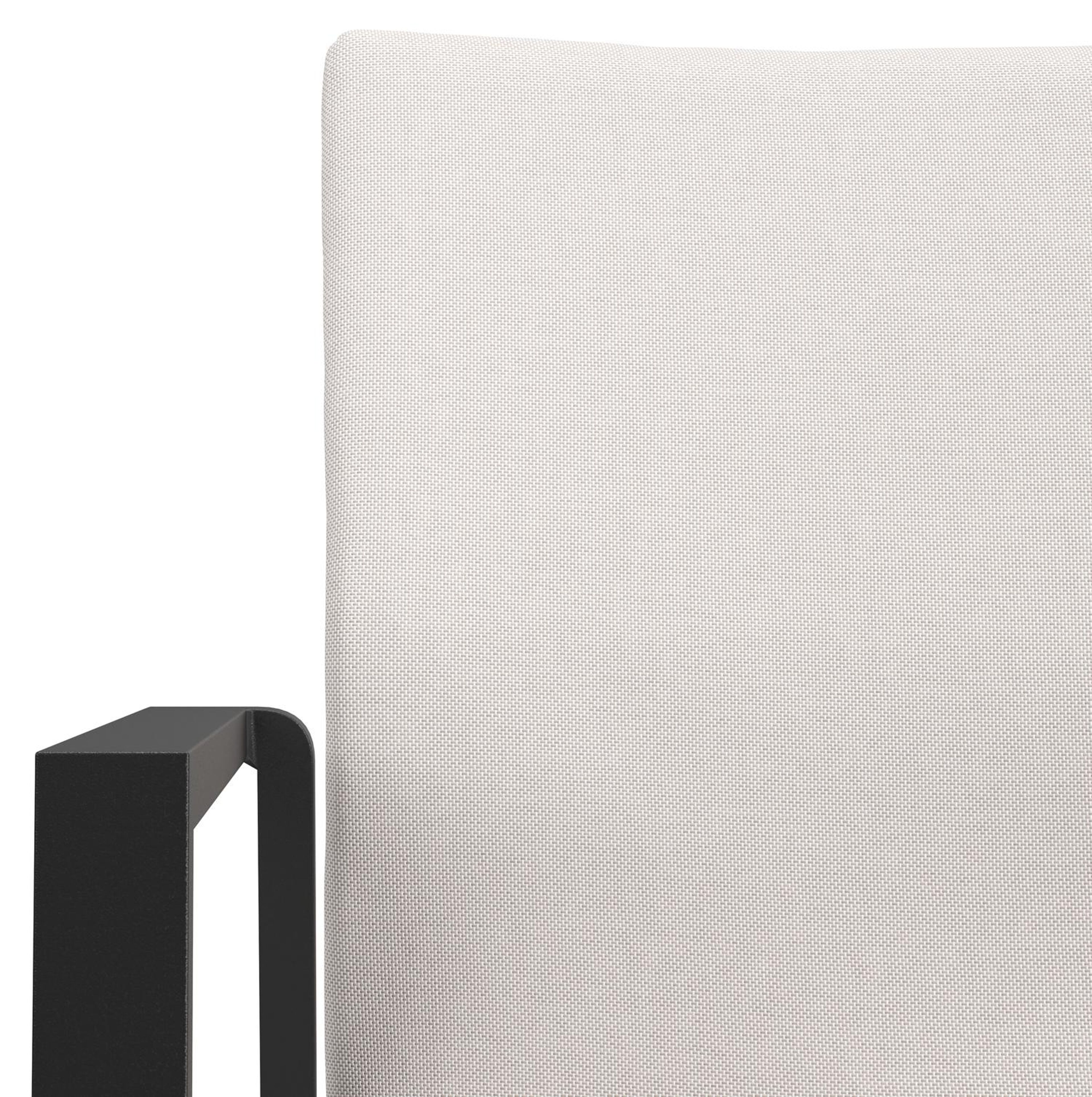 Mira ensemble de jardin rectangulaire arrondi en aluminium noir en sintered stone crema minerale avec 10 chaises de jardin Madura