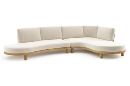 Chaise longue links + 2-zit organisch