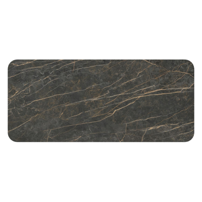 Orso tuintafel rechthoekig afgerond in zwart aluminium en volkeramiek Black Obsession - L 200 x B 80 x H 74.5 cm