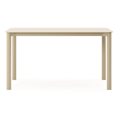 Orso tuintafel rechthoekig afgerond in beige aluminium - L 140 x B 80 x H 74.5 cm