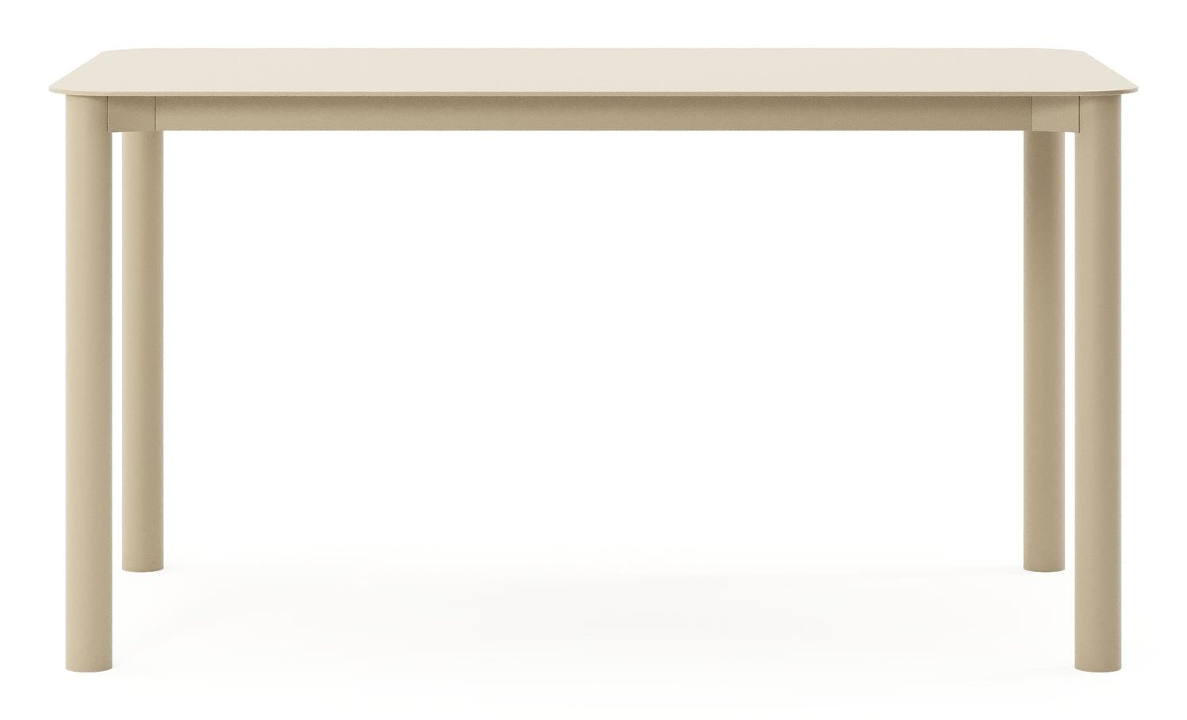 Orso tuintafel rechthoekig afgerond in beige aluminium - L 140 x B 80 x H 74.5 cm