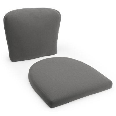 Coussin de chaise luxe (siège et dos) (luxe) Orso en all weather sunbrella® luxe natte charcoal chine