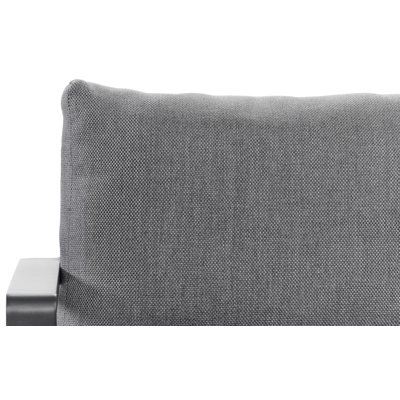 Salon de jardin d'angle Aurano en aluminium noir avec coussins en weather+ softtouch gris