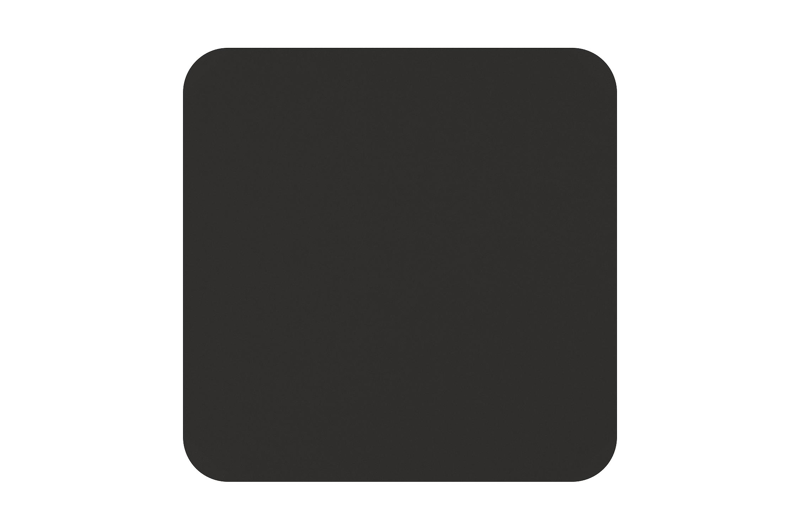 Table de jardin Orso carré arrondi en aluminium noir et céramique pleine noir - Lg. 90 x Lrg. 90 x Haut. 75 cm