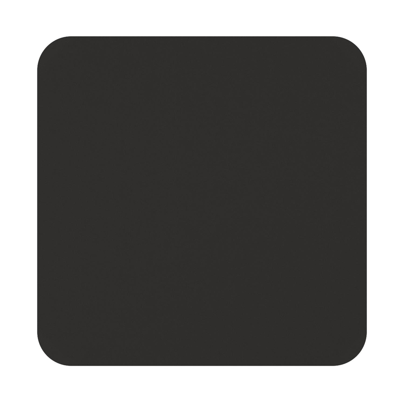 Table de jardin Orso carré arrondi en aluminium noir et céramique pleine noir - Lg. 90 x Lrg. 90 x Haut. 75 cm