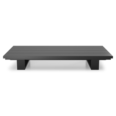 Pagino loungetafel in zwart aluminium - L 140 x B 79,5 x H 21 cm