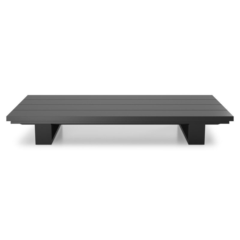 Table basse Pagino en aluminium noir - Lg 140 x larg. 79,5 x H 21 cm