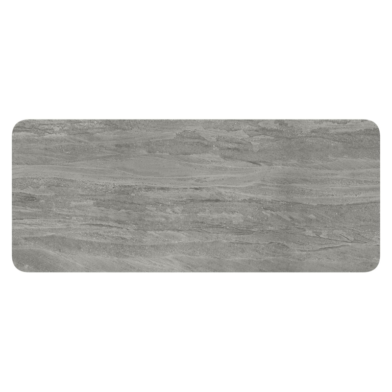 Orso tuintafel rechthoekig afgerond in beige aluminium en volkeramiek Aspen Grey - L 240 x B 100 x H 74.5 cm