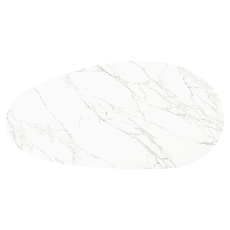 Amico tuintafel mango in wit aluminium en volkeramiek Calacatta - L 260 x B 130 x H 74 cm