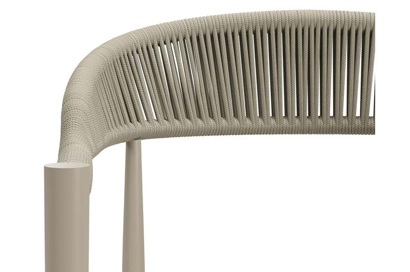 Bahia tuinset rechthoekig in beige aluminium en polywood met 6 Guarda tuinstoelen