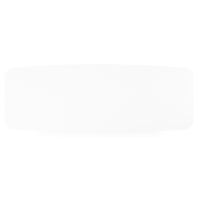 Pagino tuintafel bootvorm in zwart aluminium en volkeramiek Arctic White - L 315 x B 115 x H 73 cm