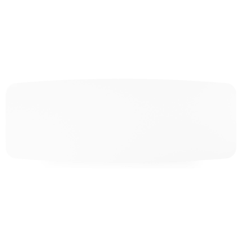 Table de jardin Pagino forme de bateau en aluminium noir et céramique pleine Arctic White - Lg. 315 x Lrg. 115 x Haut. 73 cm