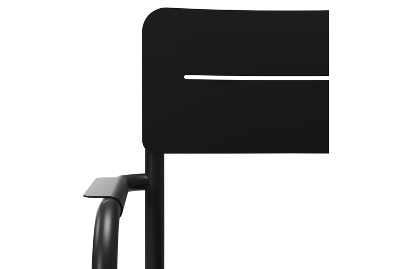 Salto tuinstoel in zwart aluminium