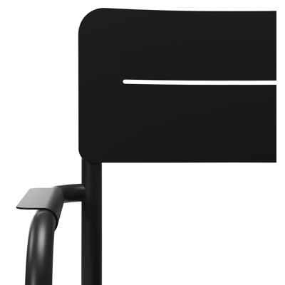 Salto tuinstoel in zwart aluminium